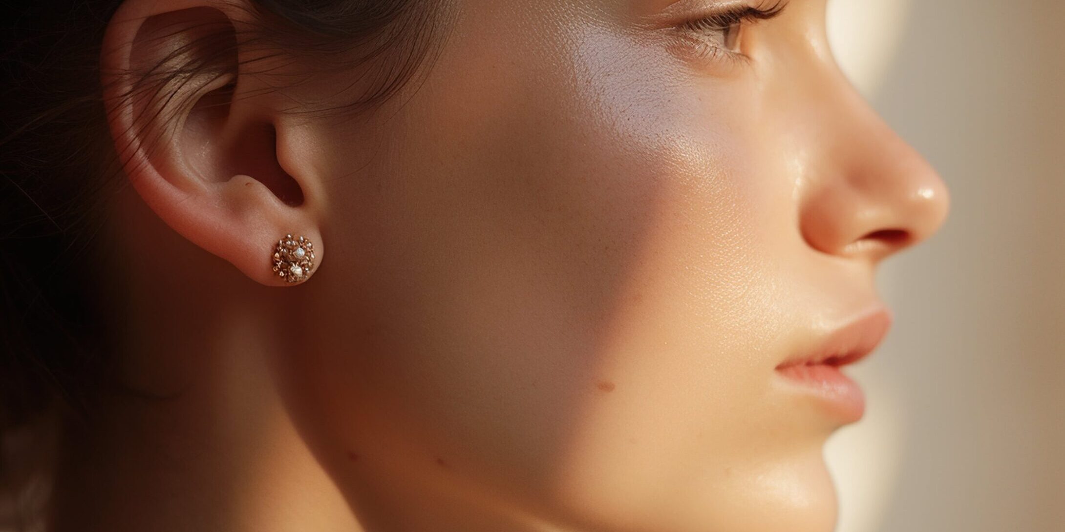 portrait of beautiful woman after treatment