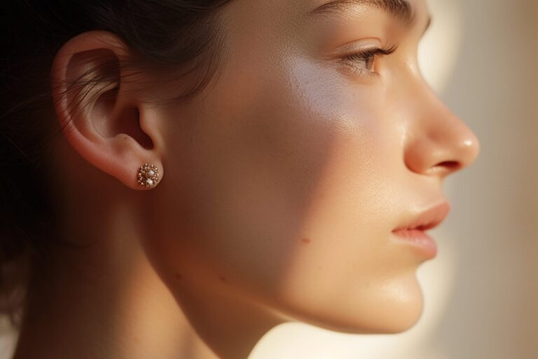 portrait of beautiful woman after treatment