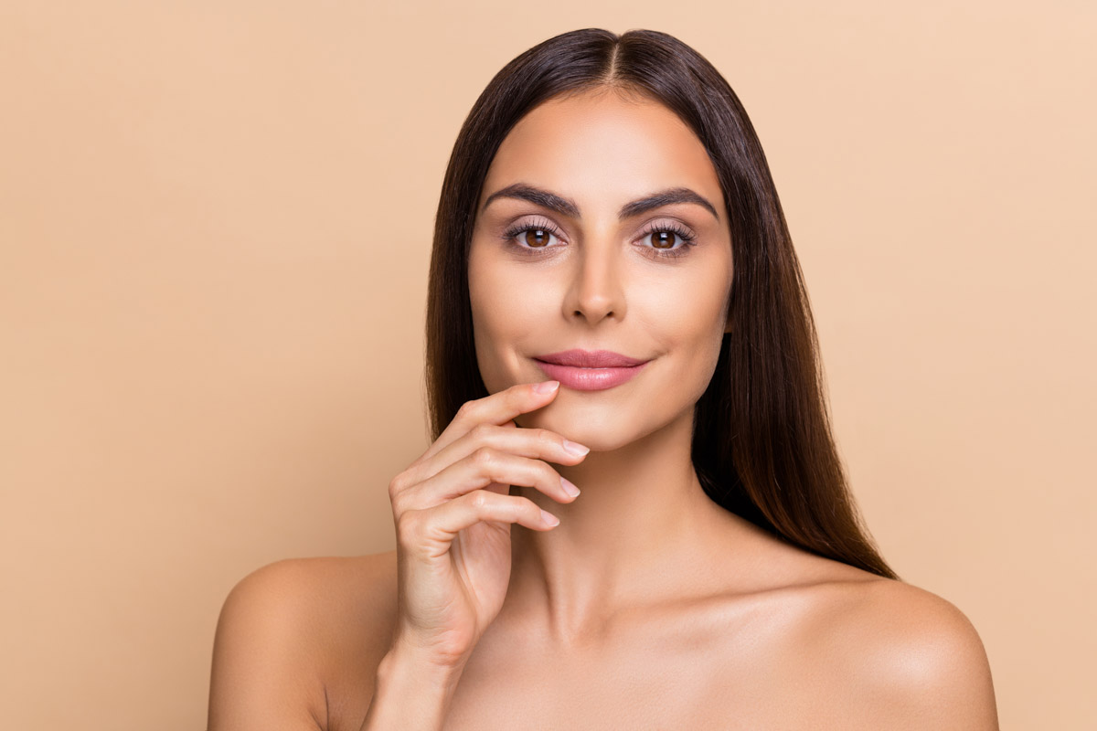 Botox-3 A smiling woman's face